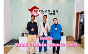 Kolon, é ótimo receber nossos clientes da Arábia Saudita em nossa fábrica hoje!