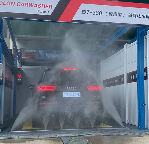 Economização de mão-de-obra Máquina automática de lavar carros sem toque KL360-1 15kw Bomba de água 12kw Secador de ar