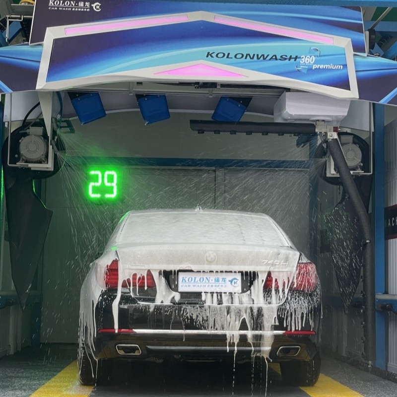 Máquina automática de lavagem de automóveis sem toque KL360 Premium 22kw bomba de água, 33kw secador de ar