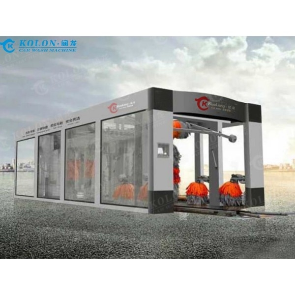 Versão atualizada Túnel Tipo contínuo Longa Máquina de lavar automóveis automática completa Para estação de gasolina Limpe mais veículos