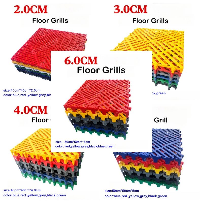 Chapa de piso de garagem de plástico de PP 2.0cm 3.0cm 4.0cm 5.0cm 6.0cm
