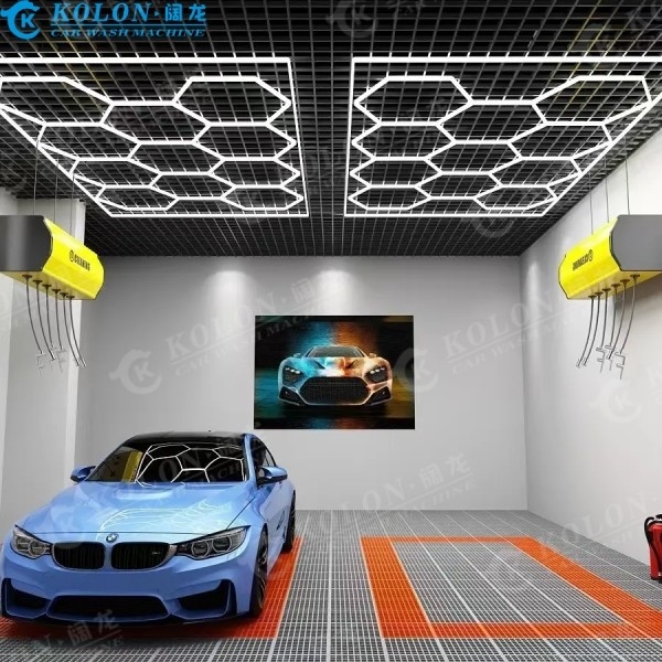 Tubos de luz de trabalho LED detalhados para oficina de automóveis Honeycomb
