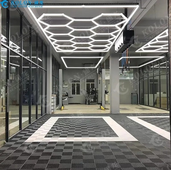 Tubos de luz de trabalho LED detalhados para oficina de automóveis Honeycomb