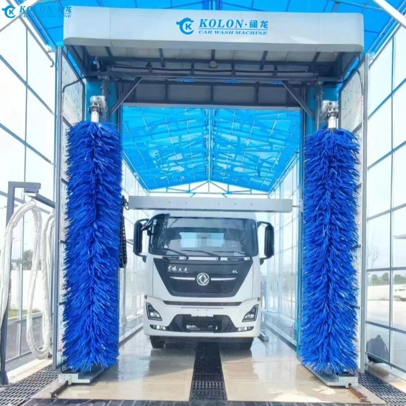 Sistema de lavagem de autocarro elétrico de poupança de água com consumo de água de 80L/carro por controle PLC