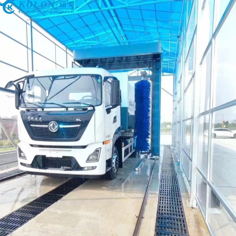 Sistema de lavagem de autocarro elétrico de poupança de água com consumo de água de 80L/carro por controle PLC